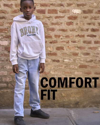 Pantaloni Felpa Effetto Denim Regular Fit