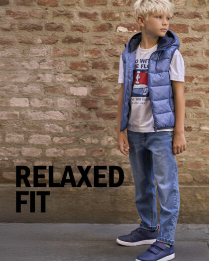 Pantaloni Denim Elasticizzato Relaxed Fit