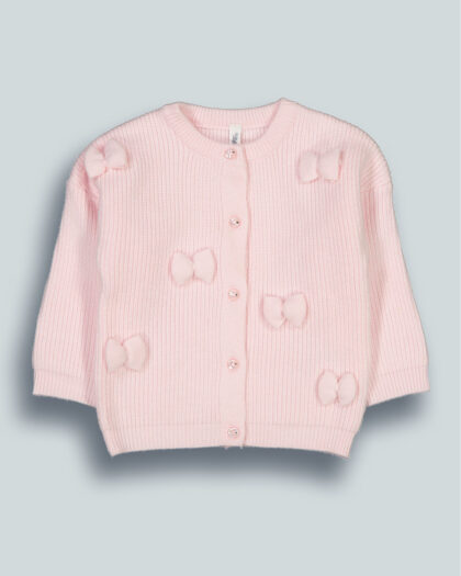 Cardigan Tricot Con Fiocchi