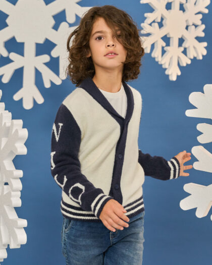 Cardigan Tricot Bicolor